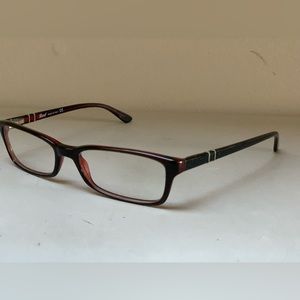 Persol reading glasses. Square frame, turtle shell color.